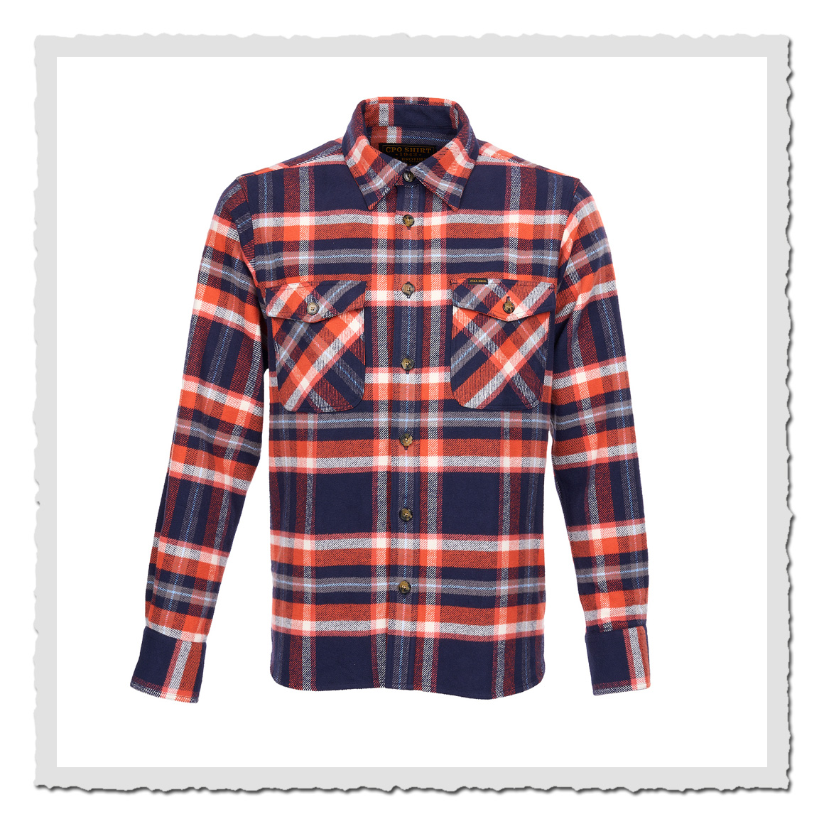 Pike Brothers 1943 CPO Shirt Barrow blue – kariertes Flanellhemd mit Brusttaschen